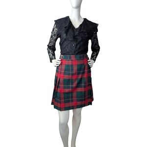 Vintage Plaid Pleated Tartan Skirt/Kilt | Preppy Academia | Fits 26-27" Waist
